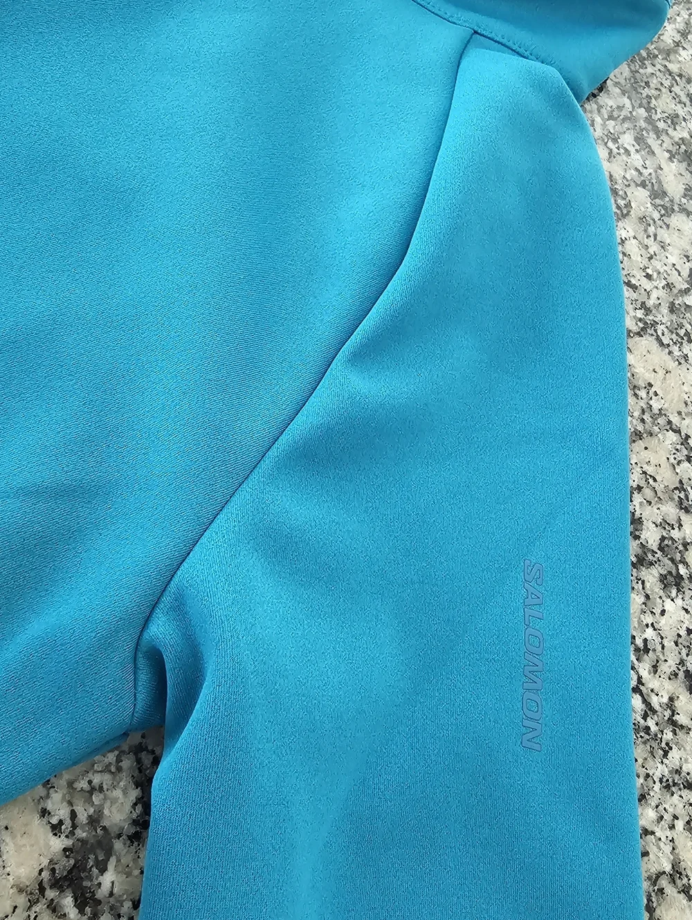 Salomon Essential Warm 1/2 Zip Fleece Men's S Teal Hiking Trail Gorpcore NWT